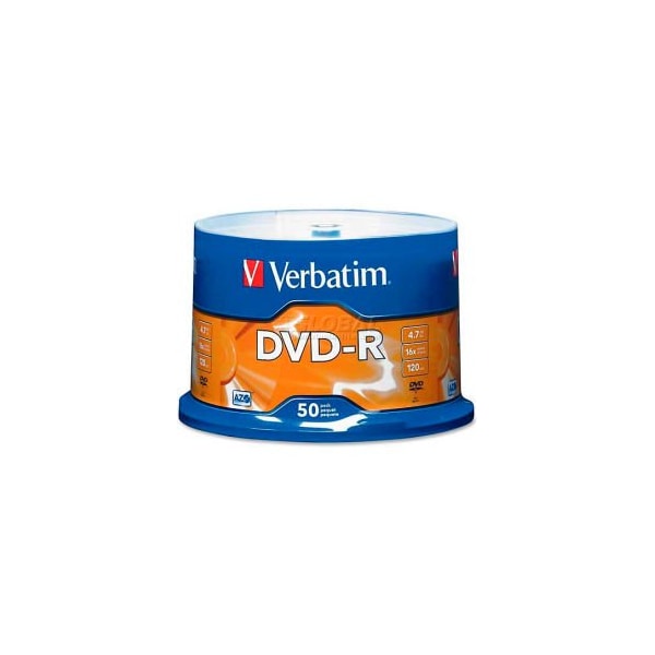 Verbatim Americas Verbatim AZO DVD-R 4.7GB 16X with Branded Surface - 50pk Spindle - 2 Hour Maximum Recording Time 95101 - main